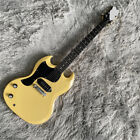 Custom Cream Left-Handed P-90 Pickup SG Electric Guitar Solid Body Chrome Parts