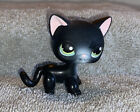 Littlest Pet Shop LPS #336 Black Shorthair Cat Green Eyes Authentic