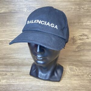Balenciaga Black Baseball Strapback Cap Hat Unisex