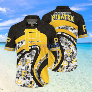 SALE OFF!! Pittsburgh Pirates Tropical Flower Pattern Hawaiian Shirt Beach Shirt