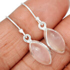 Natural Rose Quartz - Madagascar 925 Sterling Silver Earrings Jewelry CE21424
