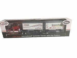 1:64 Scale International® Lonestar Tractor with Pup Trailers / Brand New, Mint