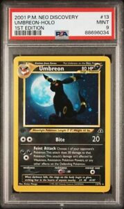 PSA 9 Pokemon 2001 Neo Discovery 1st Edition #13 Umbreon Holographic NO RESERVE