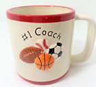 #1 Coach 3D Coffee Mug Best Great Football Basketball Baseball Soccer Sports