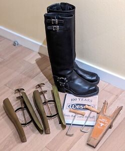 WESCO-AWESOME  TALL HARNESS  BOOTS 21 ½   Knee High   US 11D.   BUY NOW....$ 750