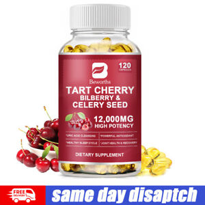 Tart Cherry Extract 120 Veggie Caps 12000mg Strength 10:1 Extract Uric Acid