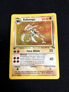 Portuguese Pokemon 1st Edition Kabutops 9/62 Fossil Holo NM 1999 Near Mint - PL3