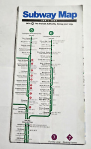 NYC Subway Map New York City MTA Transit April 1993 Vintage NYCT Trains Railroad