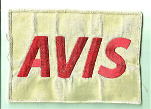AVIS CAR RENTAL advertising jacket size patch 4-1/2 X 6-1/2
