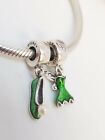 2 PANDORA DISNEY tinkerbell Pandora Disney Tinker Bell's Dress & shoe Charms