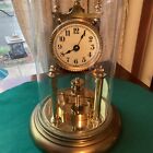 New ListingAntique Brass Year Going Anniversary Clock #14491 Germany Works Great