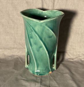 Vintage McCoy Pottery Aqua Vase