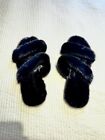 Saint Laurent Paris ‘Pepe’ Real Fur Slippers in Black Size 46 / US 13