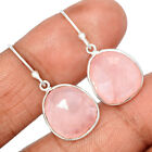 Natural Faceted Rose Quartz - Madagascar 925 Silver Earrings DS2A CE30664