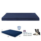 Super Soft Blue Large Dog Bed Orthopedic Foam Pet Mattress with Removable Cover