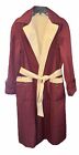 Vintage 80's Etienne Aigner Women's Tan/Burgundy Reversible Belted Trench Coat
