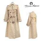 Vintage 70s ETIENNE AIGNER Womens S Trench Coat Belted Double Breasted Classic