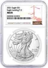 2021 $1 Silver Eagle Type 2 NGC MS70 Brown Label