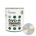 100 Smartbuy 16X DVD-R 4.7GB Silver Inkjet Printable Blank Recording Disc