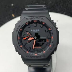 Casio G-SHOCK GA2100-1A4 resin strap watch men's Quartz Universal black/orange
