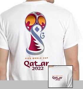QATAR 2022 World Cup Soccer White Short Sleeve T-shirt