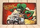 Rat Fink Tin Metal Sign Poster Vintage Look Hot Rod Racing Man Cave Garage