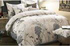New Listing Floral Comforter Cal King, Cotton Fabric 3 Piece Bedding Set for Women, Grey