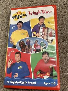 The Wiggles - Wiggle Time 2000 VHS Large Red Clamshell Case