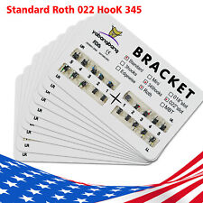 10packs Dental Orthodontics Super Standard Braces Brackets Roth 022 345 Hooks OR