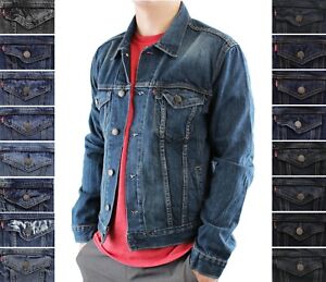 Levi's Strauss Men's Denim Jacket Red Tab Button Down Jean Trucker Coat Cotton