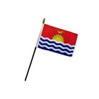 1 Dozen Kiribati Stick Flag 4x6in Handheld I-Kiribati Flag