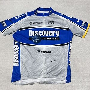 Nike Trek Dri Fit Discovery Channel Cycling Jersey Mens Size  2Xl Italy Clean