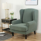 2Psc/Set Stretch Armchair Cover Wing Chair Cover Wingback Sofa Elastic Slipcover
