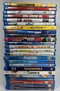 Blu-ray Disc Movies Collections Disney Kids Cartoons Lot Of 24