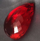 55.30 Ct Extremely Rare Lab-Created Red Ruby Loose Gemstone Pear Cut