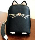 Kate Spade Jazz Things Up Black Cat Kitty Leather Coin Purse Bag Sold Out Cute