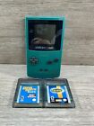 New ListingNintendo Gameboy Color Green  Game Boy CGB-001 W/ 2 Games No Back Cover-Tested