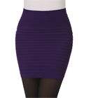 Women's Pencil Mini Skirt Mid Waist Basic Bodycon Polyester Stretch Material US