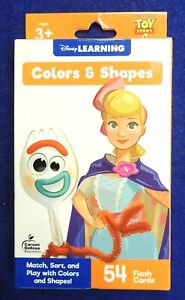 54 Colors & Shapes Flash Learning Game Cards Toy Story 4 Themed Disney c2020 New