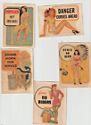Five Vintage Pinup Pin Up Glamour Girl Automobile Window Decal 1950s Hot rat Rod