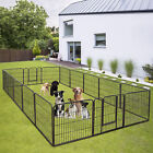 32'' H Pet Dog Playpen Fence Large Crate 16 Panels Pet Kennel with Door Outdoor