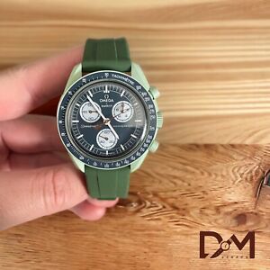Omega x Swatch - Fits Mission on EARTH Moonswatch - GREEN STRAP ONLY