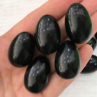 Natural obsidian quartz egg hand-polished specimen reiki healing decoration 5PC