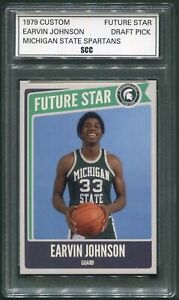 Custom 1979 Earvin Magic Johnson Future Star Draft Pick College Basketball Card