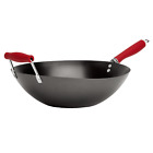 New Listing Carbon Steel Non-Stick Stir Fry Pan/Wok, 14 inch, Red