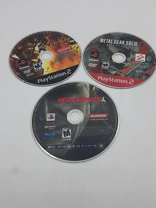 Lot of 3 PS3 PS2 games Metal Gear Solid MGS 2 3 4 Snake Guns Sons