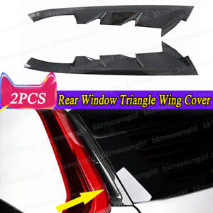 Carbon Fiber ABS Rear Window Triangle Wing Cover Trim Fit for Kia Niro 2023 2024 (For: 2023 Kia Niro)