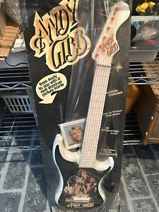 Vintage Andy Gibb Lapan Plastic Toy Guitar with Included Stand Up Picture Frame