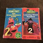 2 My Sesame Street Home Video-Learning About & The # Game VHS-1986-TESTED.