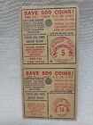 Vintage 1960s Mallo Cup Save 500 Coins Coupon Insert Card Excellent Condition